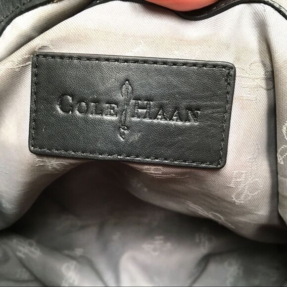 Cole Haan leather openweave tote/shoulder hobo bag - Picture 12 of 14